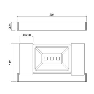 Полка Timo Luiro 18522/18 чёрное золото